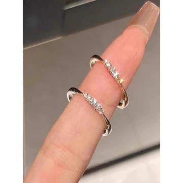 nhẫn bạc nữ thật nhẫn bạc 925 S925 Bạc Nhấp Nháy Nhẫn Kim Cương Nữ Nhẹ Sang Trọng Niche Thiết Kế Cao Cấp Chỉ Số Nhẫn Ngón Tay Tinh Tế Đơn Giản Phù Hợp Với Nhẫn Trơn