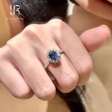 nhẫn bạc nhẫn bạc nữ Nhẫn Sapphire Bạc S925 Nữ Ánh Sáng Sang Trọng Cao Cấp Thiết Kế Niche Nhẫn Độc Đáo 2024 Phong Cách Mới Phong Cách Nóng bỏng