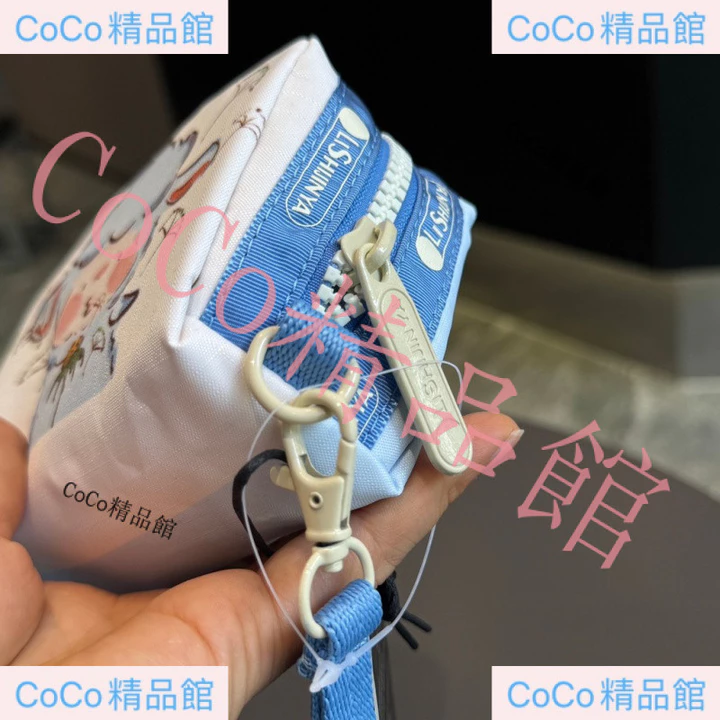 Lishijinya Lamb Nhẹ Chống Thấm Nước Dây Đeo Tay Ly Hợp Chìa Khóa Ví Đựng Tiền Xu Túi Bảo Quản Túi Đựng Mỹ Phẩm Nữ Túi Vuông Nhỏ Túi Đựng Mỹ Phẩm In AB Side 6701 – 5