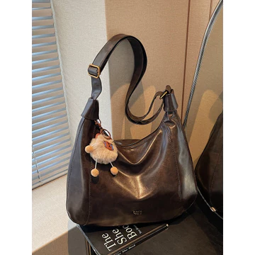 Women's Vintage PU Leather Underarm Bag – for Work