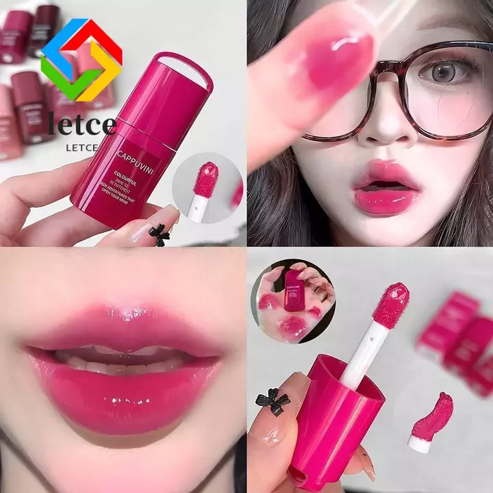 LETCE Gương Son Bóng, Khóa Màu Dưỡng Ẩm Son Tint, Dưỡng Ẩm Lâu Dài Thạch Lip Glaze Nữ