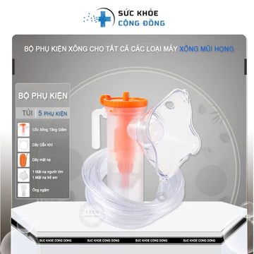 Bộ Phụ Kiện Máy Xông Khí Dung - Bộ bầu xông, Phụ Kiện Xông Mũi Họng, Cốc xông khí dung