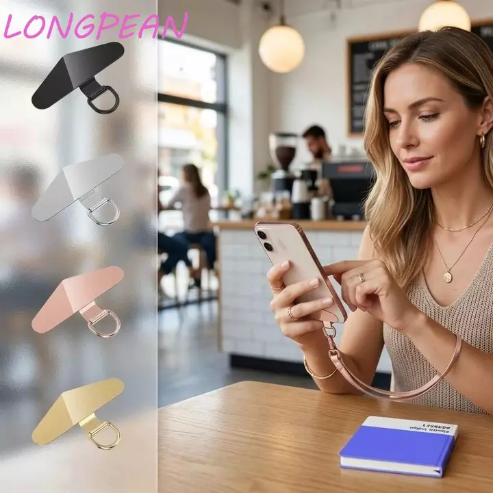 LONGPEAN 5 Chiếc Khóa Dây Điện Thoại, Đầu Nối Dây Điện Thoại Mịn Chắc Chắn, Phụ Kiện Dây Điện Thoại Kim Loại Siêu Mỏng Đa Năng Dây Điện Thoại Tab Tất Cả Các Vỏ Điện Thoại