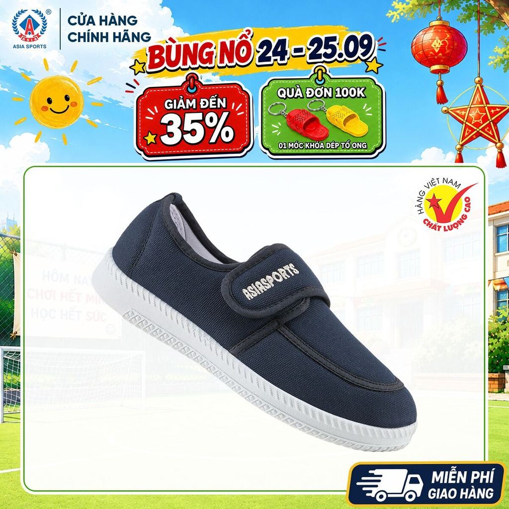 Giày Vải Nam ASIA Quai Dán Chính Hãng - Giày Đi Học Đi Bộ Lao Động Bền Đẹp - M10