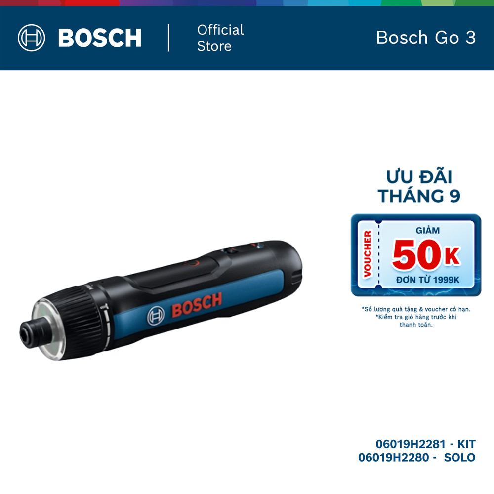 Máy vặn vít pin Bosch Go 3