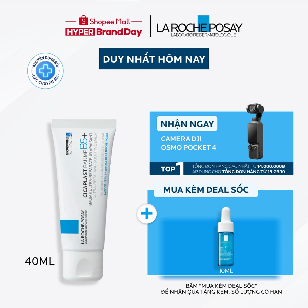 Kem Phục Hồi Đa Năng & Dưỡng Ẩm La Roche-Posay Cicaplast Baume B5+ (40ml) giúp phục hồi da sau 1 lần sử dụng