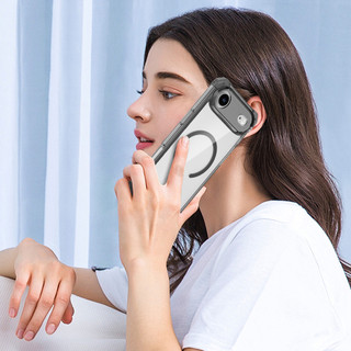 Dành Cho iphone 17 Air Case Mặt Sau Trong Suốt Từ Tính Chống Sốc Cấp Quân Sự Bảo Vệ Không Khí Góc Mỏng Vỏ Điện Thoại