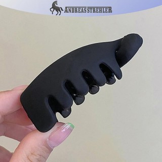Onetimingfine Mờ Cao Đuôi Ngựa Kẹp Màu Trơn Chuối Kẹp Nữ Kiểu Tóc Phụ Kiện Thời Trang Đuôi Ngựa Barrettes Vuốt Tóc Kẹp Tóc VN