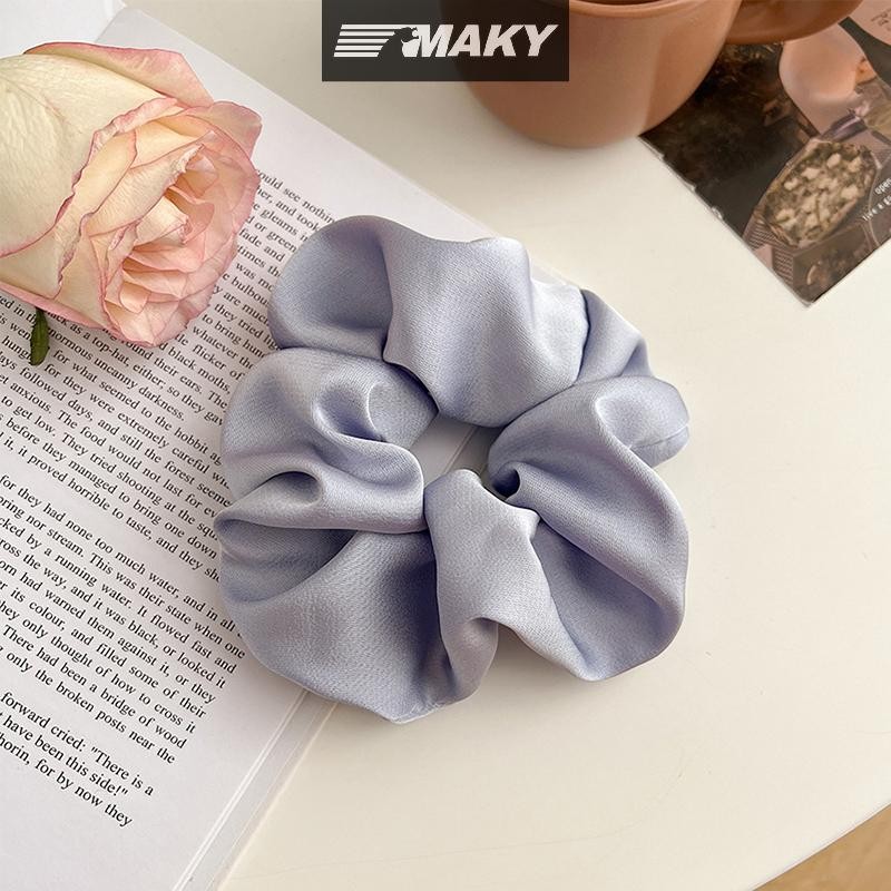Newwellknownepic Nữ Lụa Scrunchie Co Giãn Handmade Nhiều Màu Tóc Đuôi Ngựa Giá Đỡ Phụ Kiện Tóc VN