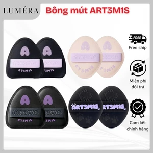 Bông mút ART3M1S trang điểm đánh nền phủ phấn siêu mềm không hút nền kèm hộp đựng
