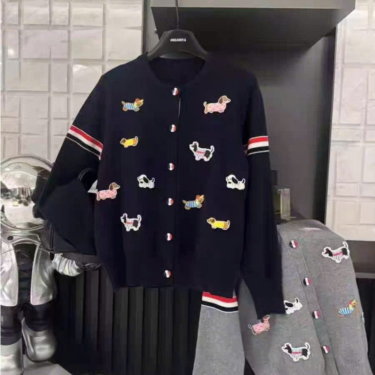 Áo Khoác Len In Động Vật KCloset Áo Cardigan Chất Len Tăm Dày Dặn Dáng Rộng Nam Nữ NA14