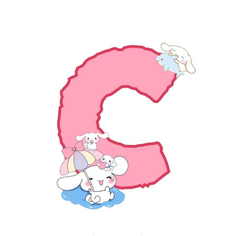 Móc Khóa Sanrio Cinnamoroll Chữ Cái  Dễ Thương Mica 2 Mặt Thiết Kế Độc Đáo chất liệu nhựa mica