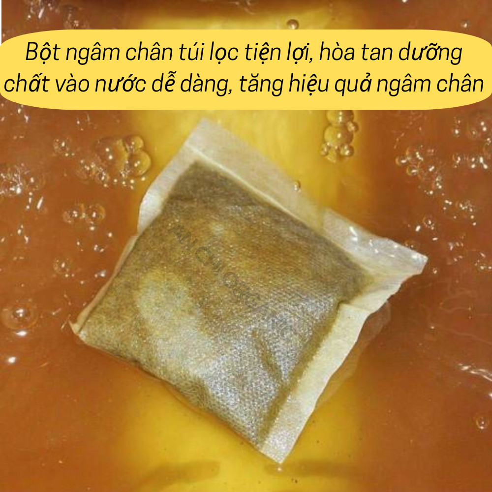 Bột Ngâm Chân Thảo Mộc Ngải Cứu, Gừng Thải Độc Giữ Ấm Giảm Đau Xương Khớp Giảm Hôi Chân (Bịch 30 túi lọc) An Chi Organic