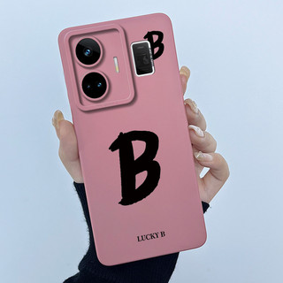 Dành Cho Realme GT Neo 5 / Realme GT3 240W Ốp Lưng May Mắn Chữ Cái Ban Đầu Silicon Mềm Mờ Ốp Lưng Điện Thoại Cho Realme GT Neo5 Vỏ