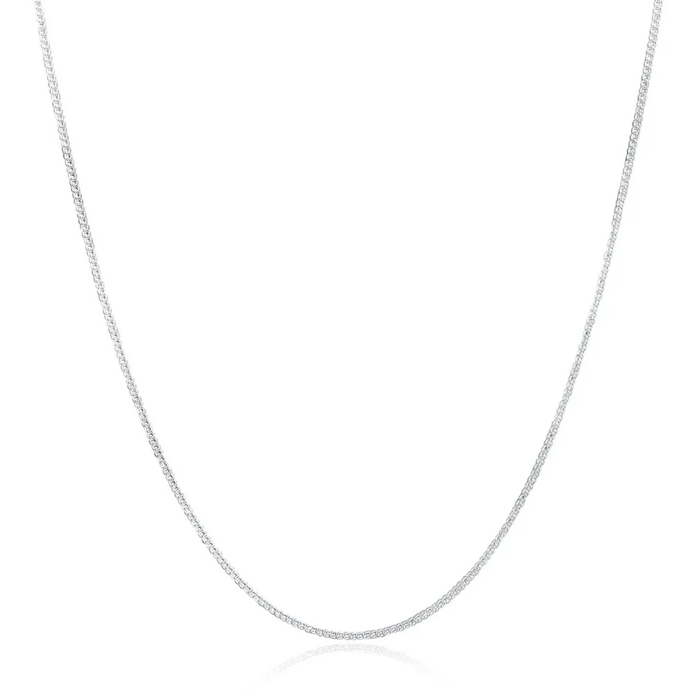 Vòng cổ bạc 925 16-30 inch, dây xích bên 2mm - Thời trang nam/nữ