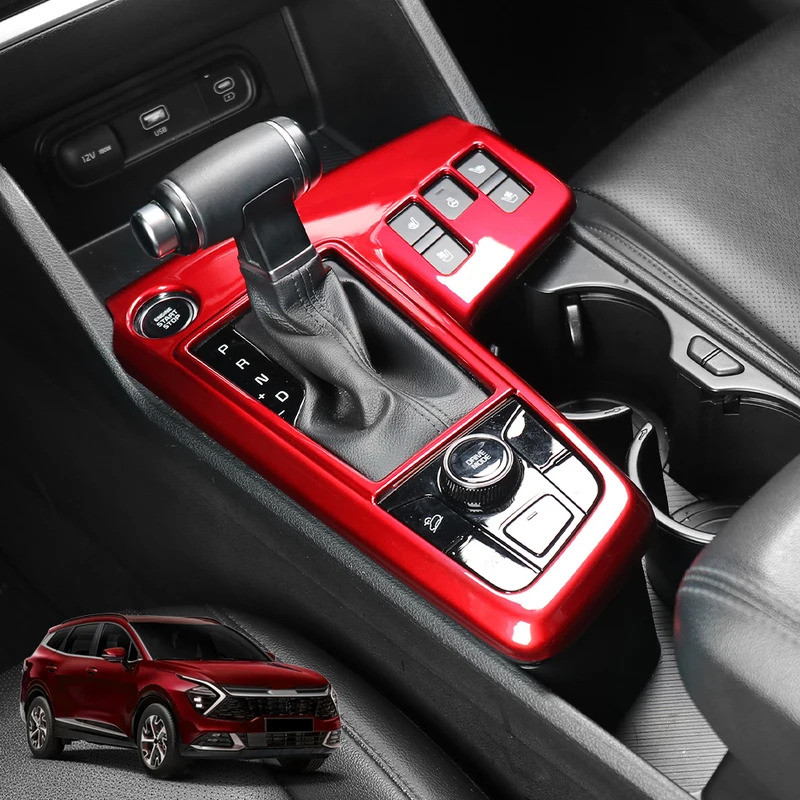 Dành Cho Xe Kia Sportage NQ5 2022 2023 Tay Trái Lái Xe Ô Tô Bảng Điều Khiển Trung Tâm Bánh Răng Dịch Chuyển Bao Trung Tâm Decal Bảo Vệ Miếng Dán