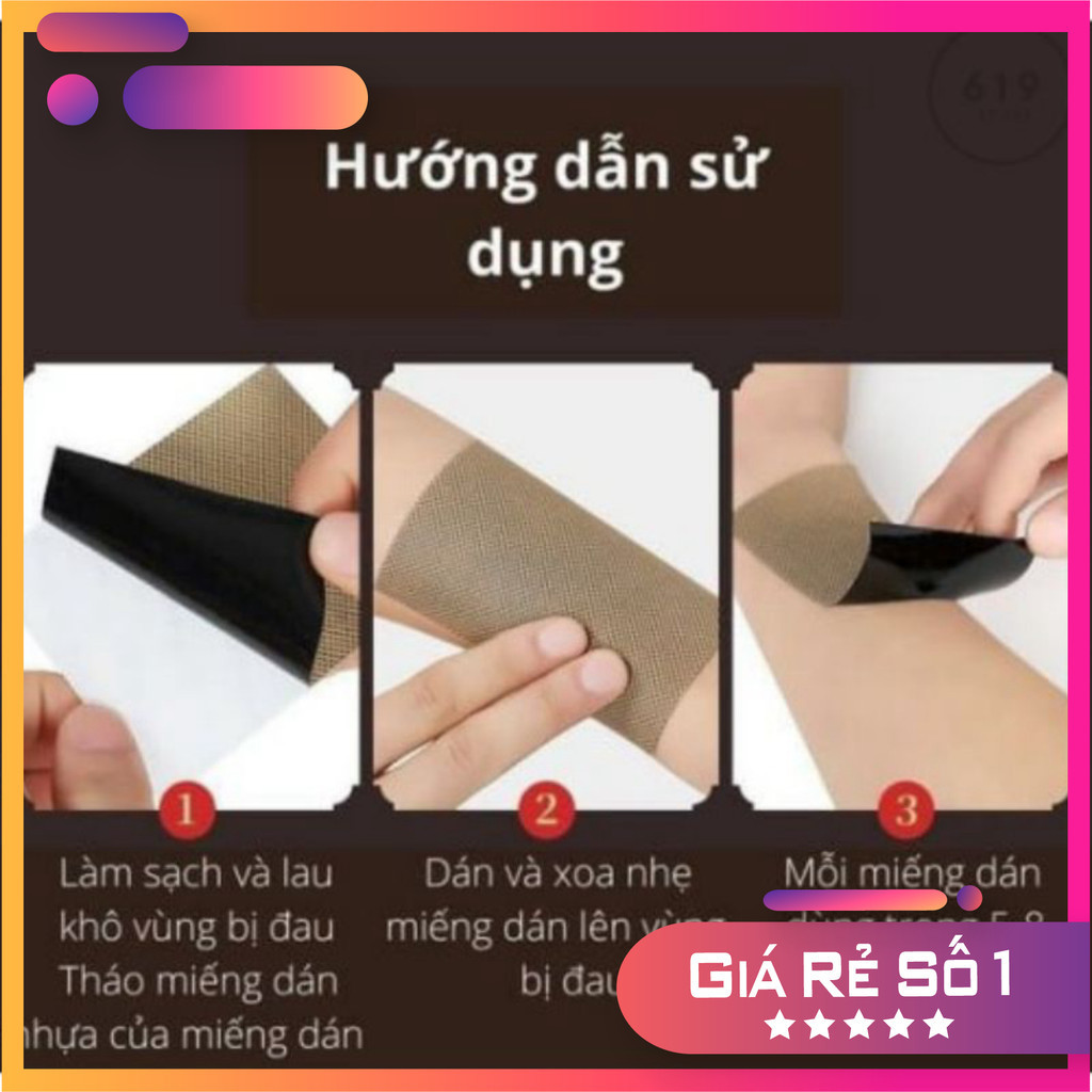 Miếng dán ngải cứu cao cấp- Giảm đau cột sống,đau thần kinh tọa(1 hộp 20)