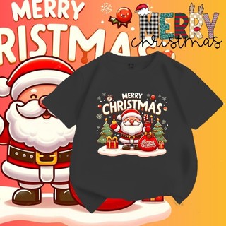 Giáng Sinh Vui Vẻ Trẻ Em Áo Phông Ông Già Noel Và Bông Tuyết Đồ Họa Ngày Lễ Thời Trang Tee Mềm Mại Thoáng Khí Áo Sơ Mi Tay Ngắn