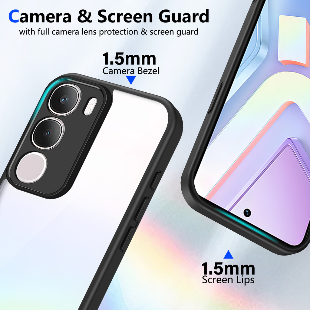 Ốp lưng Vivo Y19S Pro Vỏ trong suốt mờ thời trang cho Vivo Y19S Vỏ điện thoại