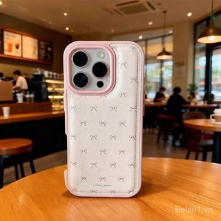 Ốp Điện Thoại Thích Hợp Cho iPhone Phong Cách Hàn Quốc Nơ Trống Túi Khí Thích Hợp Cho iPhone17promax Trắng Hồng 14 15 16 Vỏ Mềm 13p Chống Sốc 1 Vỏ Bảo Vệ Z9S9