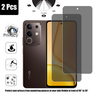 1-2 Chiếc Vivo Y29 Kính Cường Lực Chống Gián Điệp Bảo Vệ Màn Hình Riêng Tư Cho Vivo Y39 Y29t Y29s Y29 Y19s Y38 Y21d Y100 Y28 Y18 Y04 4G 5G Phim Bảo Vệ Kính Chống Va Đập