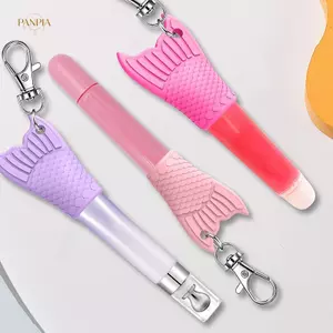 PNPIA- Phong Cách Đuôi Cá Silicon Móc Khóa Nắp Son Bóng Phụ Kiện Di Động Bền Giá Đỡ Móc Khóa Có Thể Điều Chỉnh Cho Lipsti Nắp Bảo Quản