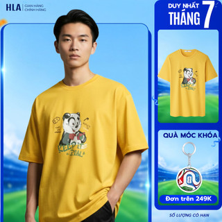 Áo Thun Nam HLA In Họa Tiết Cao Cấp Chất Liệu Thoáng Mát, Dễ Mặc, Trẻ Trung Và Dễ Phối Đồ
