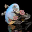 Một thế giới| Vintage Nữ Giả Opal Hoa mận Hoa Hai Tông Ngón Tay Nhẫn Trang Sức
