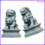 2 Chiếc Mini Sư Tử Tượng Đá Xám Trang Trí Tượng Sư Tử Cho Văn Phòng Tại Nhà Để Bàn Trang Trí Kevga