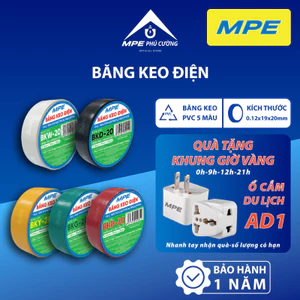 Combo 10 cây băng keo MPE - Băng keo điện tiêu chuẩn Châu Âu Chính hãng MPE Phú Cường