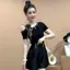 2026 Thiết kế lập kế hoạch phong cách Pháp Cảm giác ba chiều Trang trí xiên Vai Streamer Áo thun ngắn tay dành cho nữ Mùa hè Phong cách mới Thời trang Slimer Nhìn thời trang Phù hợp với mọi trận đấu
