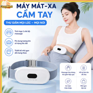 Máy mát xa cầm tay đa năng có thể sạc lại, dùng để mát xa vùng bụng và eo, có chức năng sưởi ấm.