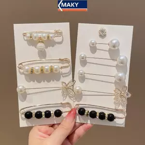 MAKY Phong Cách Hàn Quốc Thời Trang Chống chói Bule Trâm Cài Quần Áo Cố Định Quần Thay Đổi Eo Nhỏ Bule Nhiều Mảnh Trâm Cài VN