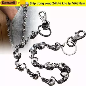 ESSENCEH Punk Skull Belt Thời trang Gothic HipHop Liên kết cuộn dây