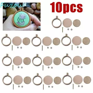 FUJIOU Vòng Vòng Mini Dễ Thương Bộ Dụng Cụ May Thêu Tay Thủ Công Mặt Dây Chuyền