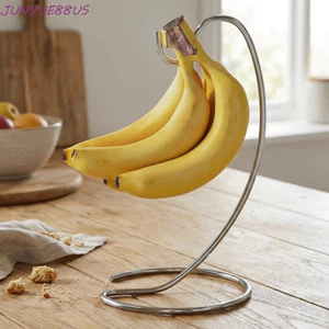 Giá đựng chuối kim loại JUNYUE88US, Giá đựng chuối trái cây tươi sáng tạo, Trang trí nhà bếp Móc treo trưng bày trái cây tiết kiệm không gian chống gỉ hiện đại Đồ dùng gia đình