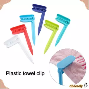 CHEESELY 4 Kẹp Khăn Đi Biển Hộ Gia Đình Ngoài Trời Tiếp Liệu Kẹp Khăn Quần Áo Chốt