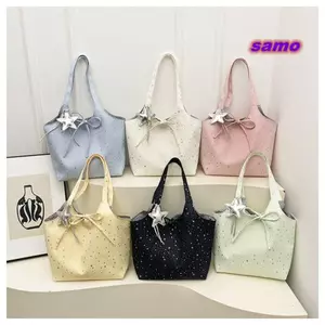 Túi đeo vai cầm tay SAMO, Túi đeo chéo trọng lượng nhẹ phù hợp, Túi Tote lấp lánh hình ngôi sao dung tích lớn tiên tiến