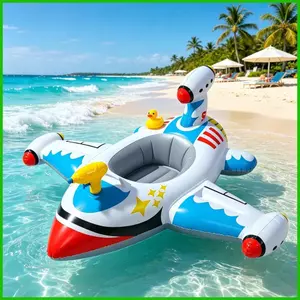 Trẻ Em Máy Bay Phao Nước Thoải Mái Ghế Thổi Lên Chống Rò Rỉ Bè Máy Bay Bơi Vòng Với Nước Squirter Đồ Chơi saixit2vn