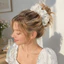 PYCOU 7 chiếc Scrunchies in hoa, Dây buộc tóc voan nhẹ bằng vải tuyn, Dây buộc tóc in hoa nhỏ co giãn ngọt ngào Dây buộc tóc Organza Organza trong suốt dành cho nữ Cô gái