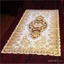 PVC Mạ Vàng Khăn Trải Bàn Phương Tây Thảm Trung Đông Tròn Placemat Tròn Bàn Cà Phê Thảm Rỗng Chống Thấm Nước Hộ Gia Đình Cách Nhiệt Thảm Dùng Một Lần NFHS