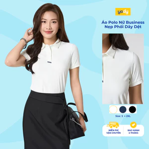 Áo Polo Nữ Yody Business Nẹp Phối Dây Dệt Sang Trọng Mềm Mại Năng Động Co Giãn WAPO25S128