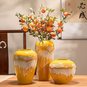 Bình gốm cao để trang trí phòng khách Phong cách cổ điển Sàn đứng tiền sảnh Sắp xếp hoa Bình trang trí nội thất hiện đại Thanh lịch để bàn Trung tâm