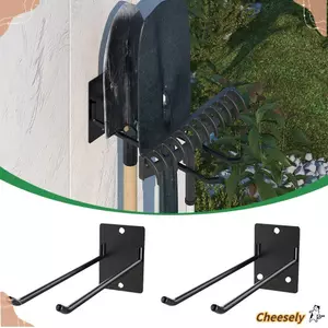 Móc treo lưu trữ CHEESELY, Giá lưu trữ dụng cụ làm vườn bằng kim loại hạng nặng, Dụng cụ treo tường đa chức năng Móc lưu trữ Xẻng Rakes Lưu trữ