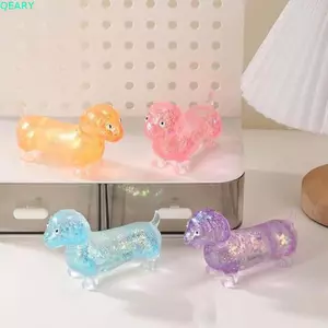 QEARY Xúc Xích Chó Fidget, Bột Lấp Lánh Kết Cấu Maltose Đồ Chơi Tăng Chậm, Bé Trai Bé Gái Chó Con Dễ Thương Mô Phỏng Pinch Mềm Đồ Chơi Squishy Trẻ Em