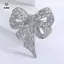 Trâm cài nơ kim cương giả lấp lánh sang trọng dành cho nữ Unisex Tiệc thời trang Quần áo dự tiệc Bapa Phụ kiện trang sức Quà tặng [Mina]
