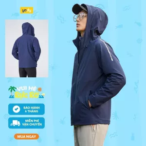 Áo khoác gió nam YODY trượt nước 2 lớp siêu co giãn năng động AKM7015 MCWC25F044