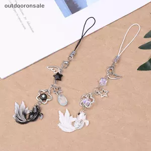 Móc khóa hoạt hình ngôi sao cá đầy màu sắc Dây đeo cổ tay cho phụ kiện móc khóa điện thoại FSI