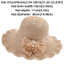 Mũ Rơm Vành Rộng PYCOU, Mũ Chống Nắng Ruffle Dệt Ruffle Có Thể Điều Chỉnh, Ngọt Ngào Có Thể Gập Lại Thoáng Khí Ren Hoa Nơ Floppy Bucket Hat Dành Cho Nữ Bé Gái