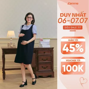 Váy Bầu NOVA DRESS Chéo Ý Cao Cấp, Đầm Bầu Công Sở Form Suông Giấu Dáng Che Bụng Hiệu Quả - L'amme